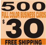 500 2 SIDES Custom Full Color Business Card FREE SHIPPING