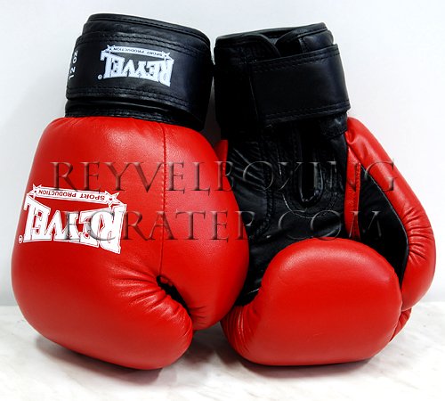 Reyvel boxing gloves Genuine Leather 12 oz Red
