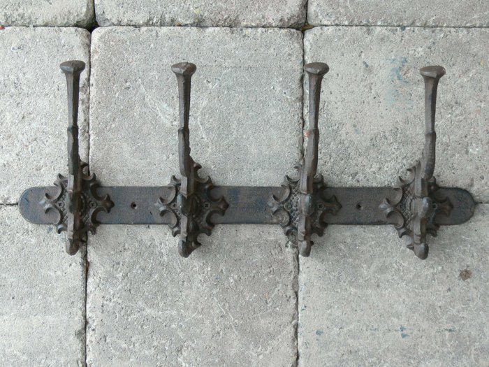WHOLESALE CASE LOT OF 6 Rustic Cast Iron Coat Rack