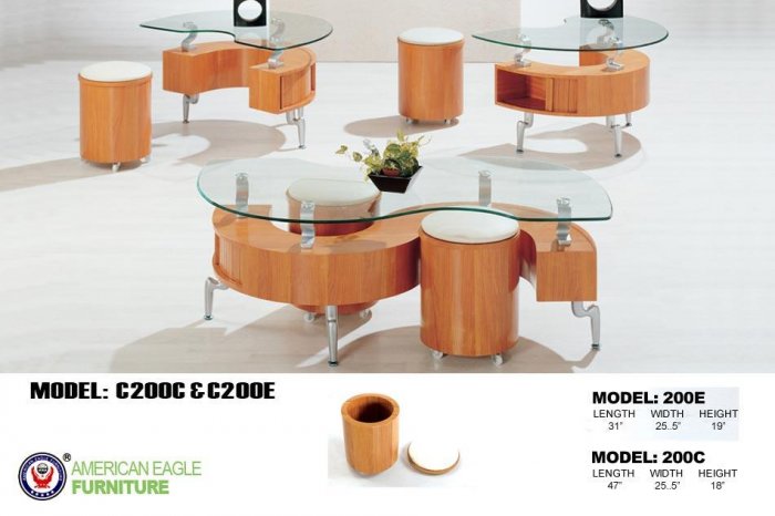 "s" shape coffee table set C200