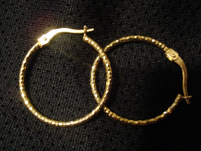 14Kt Gold HOOP Earrings