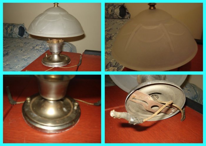 Antique Vintage Wall Lamp Frosted Glass Globe Over 100 Yrs old