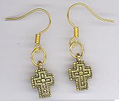 Cross Earrings-gold