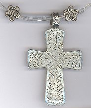 Large Cross Necklace w/ Flowers