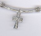 Small Cross Necklace w/ Butterflies