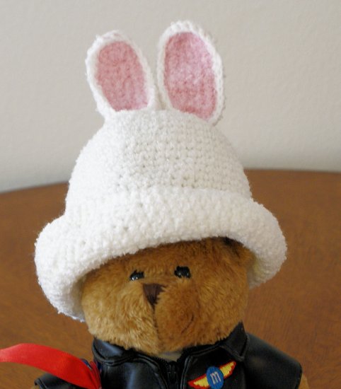 Newborn - White Bunny Easter Hat