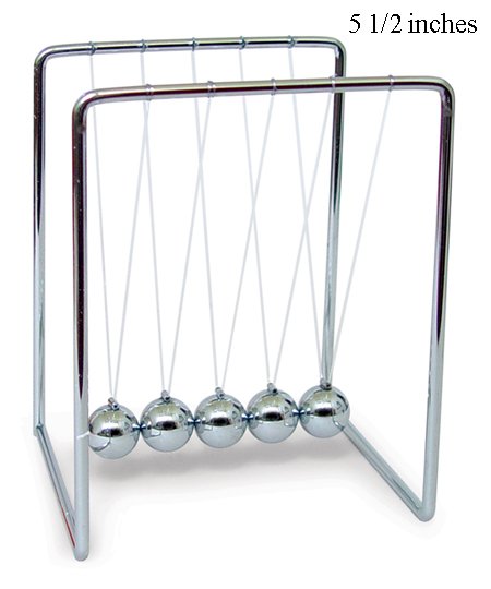 Newtons Cradle Balance Balls Law Art in motion 5 1/2"