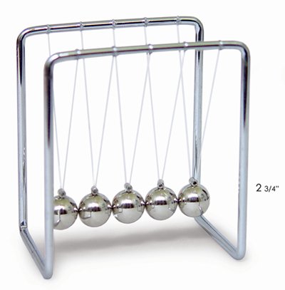 Newtons Cradle Balance Balls Law Art in motion 2 3/4"