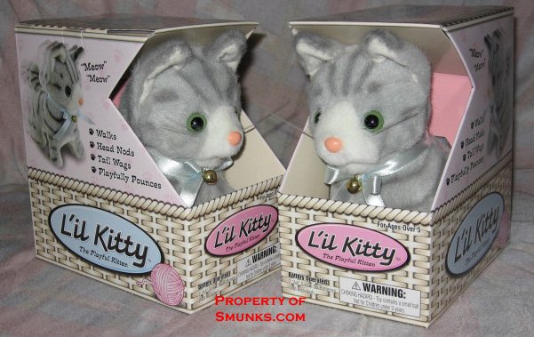 Grey lil Kitty little gray cute cat toy walks fun NEW