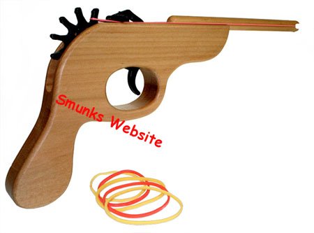 The Original Rubber Band Gun shooter wooden wood pistol