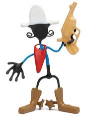 Wild Bill Wild West Bender Toy Tin Six Shooter outlaw