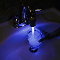 Red/Blue Temperature Faucet Light Kitchen Bathroom sink