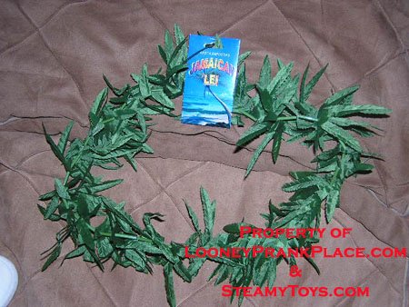 Jamaican Lei -Weed Pot marijauna necklace hawaiian Gift