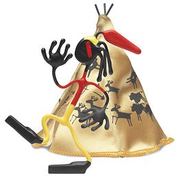 Iron Eagle Wild West Bender Toy Tin Indian Tee-Pee fun