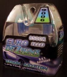 Blue 9006 Xenon Gas Headlights clear white light HB4