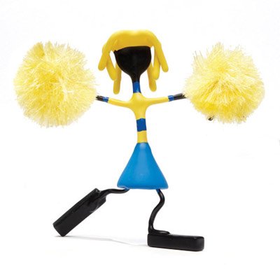 Ashley Blonde Cheerleader Bender Toy Pom Poms Tin NEW