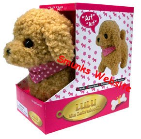 Lulu Labradoodle cute dog toy walks barks play fun NEW
