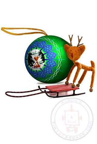 Sledding Rudolph Bender Ornament Christmas tree figure