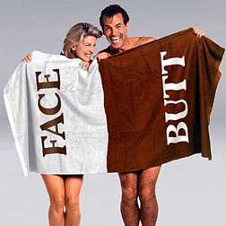 12 of The Original BUTT/FACE Towel GREAT Gag Gift Beach