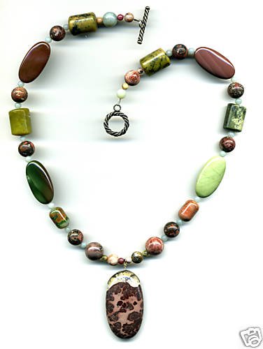 Handmade Zebra Jasper Pendant