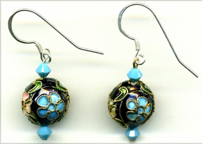 Vintage Cloisonne Earrings