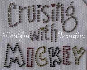 Rhinestone Transfer Iron On DISNEY MICKEY CRUISE