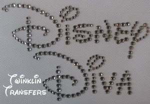 Rhinestone Transfer Hot Fix Iron On DISNEY DIVA