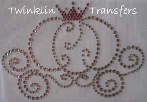 Rhinestone Iron On Transfer PUMPKIN PRINCESS CARRIAGE
