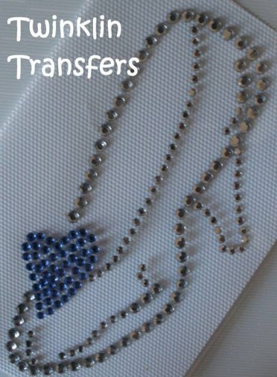 Rhinestone Hot Iron On Transfer GLASS SLIPPER PRINCESS