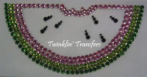 Rhinestone Transfer Hot Fix Iron On PINK WATERMELON