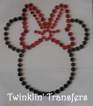 Rhinestone Transfer Hot Fix Iron On DISNEY MINNIE MOUSE