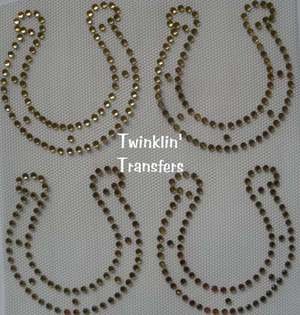 Rhinestone Transfer Iron On MINI HORSESHOES