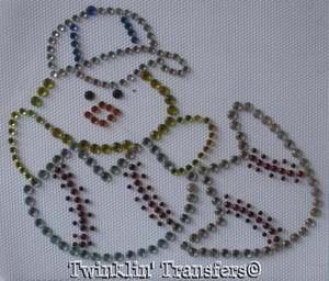 Rhinestone Iron On Transfer BASEBALL CHICK EGG CAP