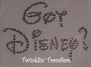 Rhinestone Hot Fix Iron On Transfer GOT DISNEY