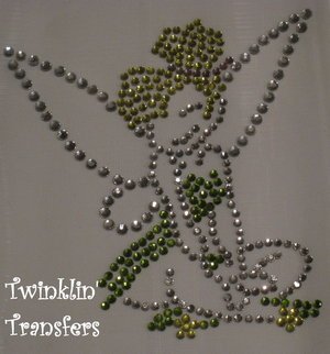 Rhinestone Hot Fix Iron On Transfer TINKERBELL TINK