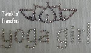 Rhinestone Transfer Hot Fix Iron On YOGA GIRL LOTUS
