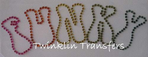 Rhinestone Iron On Transfer HIPPIE GROOVY FUNKY RETRO