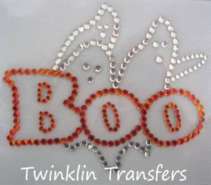 Rhinestone Transfer Hot Fix IronOn HALLOWEEN BOO GHOSTS