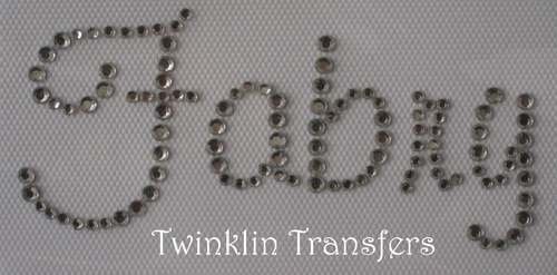 Rhinestone Transfer Iron On PERSONALIZED CUSTOM NAME #4
