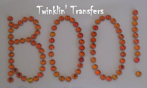 Rhinestone Hot Fix Iron On Transfer HALLOWEEN BOO