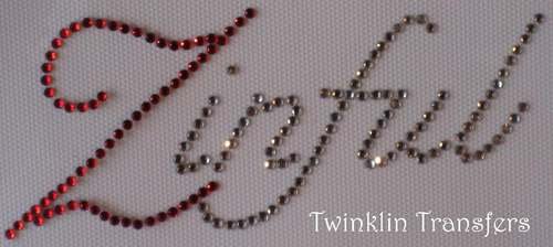 Rhinestone Iron On Hot Fix Transfer ZINFUL WINE