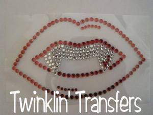 Rhinestone Transfer HotFix IronOn VAMPIRE TWILIGHT LIPS