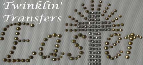 Rhinestone Transfer Iron On CROSS CHRISTIAN EASTER