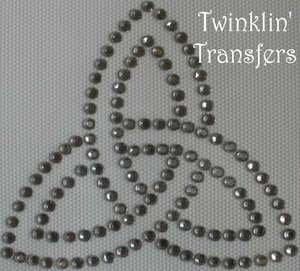 Rhinestone Transfer Iron On CELTIC TRINITY KNOT