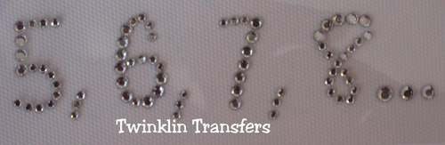 Rhinestone Iron On Transfer 5 6 7 8 DANCE BEAT DANCER