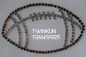 Rhinestone Iron On Hot Fix Transfer FOOTBALL