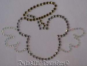 Rhinestone Iron On Transfer ANGEL MICKEY WINGS HALO