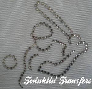 Rhinestone Transfer Hot Fix Iron On BASEBALL PLAYER BAT