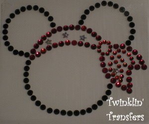 Rhinestone Hot Fix Iron On Transfer PIRATE MICKEY