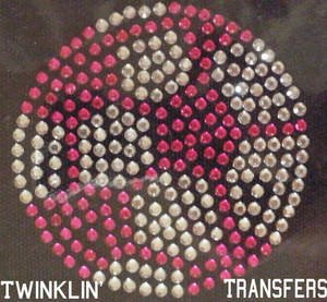 Rhinestone Transfer Iron On Hot Fix PINK SOCCER BALL